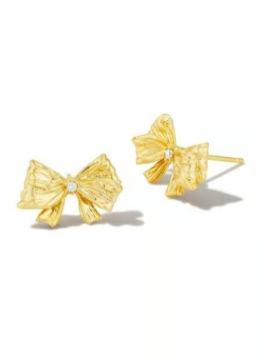 Kendra Scott Jewelry - Kendra Scott X LoveShackFancy Gold Bow Stud Earrings - NWT $65 MSRP